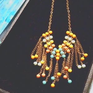 Candycolor bead/chain necklace